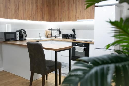 Kuchyň nebo kuchyňský kout v ubytování Mango Apartments