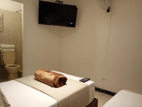 TV a/nebo společenská místnost v ubytování Hotel Aerocafe Pereira