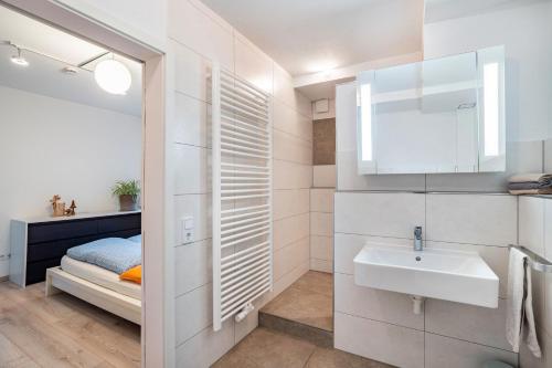 Koupelna v ubytování Ferienwohnung Kuckuckslockennest