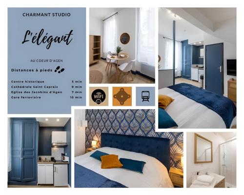 L’élégant, charmant studio hyper centre Gare 800m