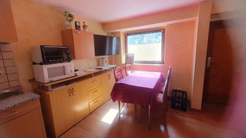 Η κουζίνα ή μικρή κουζίνα στο Ferienwohnung Kreisel direkt in Bad Kösen