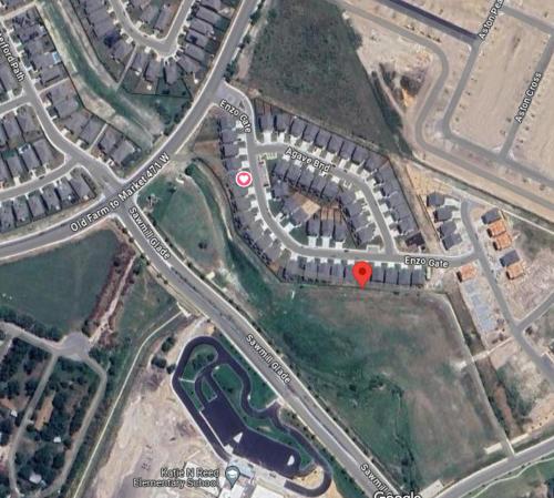 a map of a city with a red dot at Book Now! Elegant Spacious Near Fun Attractions in Helotes