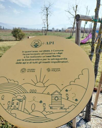 a sign with a picture of a park at Agriturismo La Semente in Spello