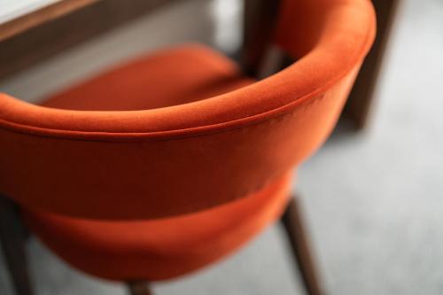 an orange pot sitting on top of a table at The Chamberlain in London