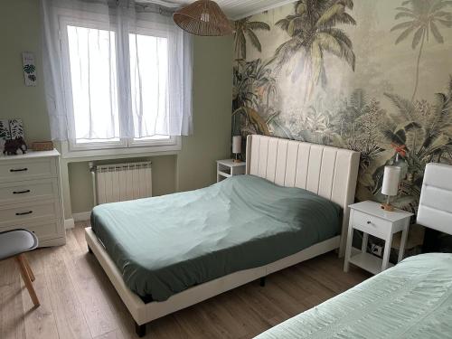 Postel nebo postele na pokoji v ubytování Maison avec balnéo à Lorgues