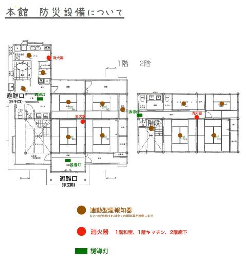 Půdorys ubytování 上丹生山根邸本館 企業向け専用ワーケーション施設 古民家貸切