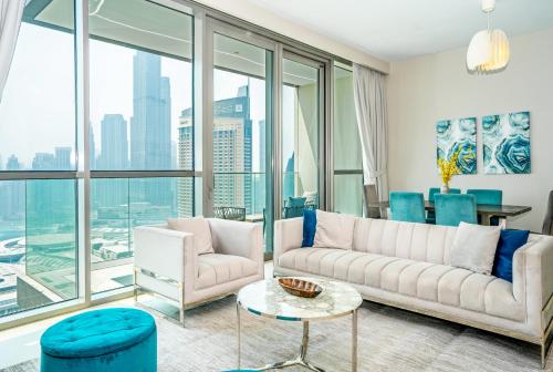 Posezení v ubytování HomesGetaway - Sophisticated 3BR with Maids Room in Downtown