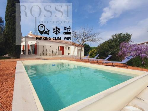 Villa Carole 15min des plages - Piscine Wi-Fi Clim - ROSSIconciergerie - Linge inclus