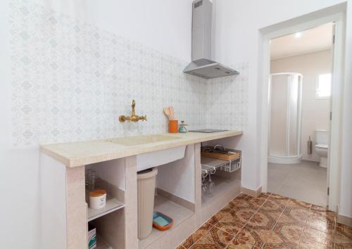 a kitchen with a sink and a toilet at Global Properties, Les Villetes - Magdalena in Moncófar