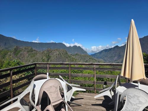 Vista general de una montaña o vista desde la casa de huéspedes
