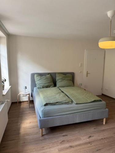 a bedroom with a bed in a room at 1- Zimmerappartment in Geisenheim
