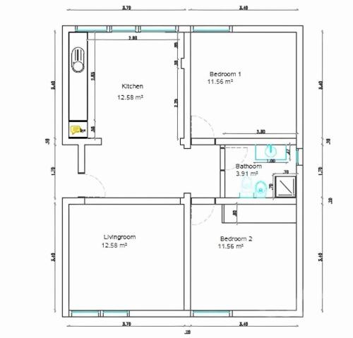 a floor plan of a house at Feel Cascais Center 2bd in Cascais