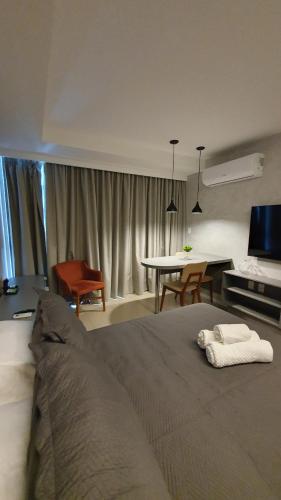 Postel nebo postele na pokoji v ubytování Rooftop 470 #Flat 1003 - Boa Viagem