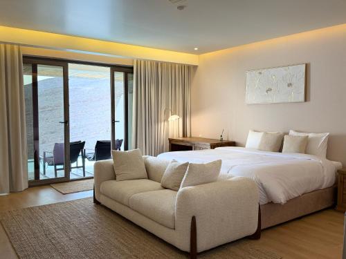 Postel nebo postele na pokoji v ubytování Wadina resort Wadi Bani Khalid