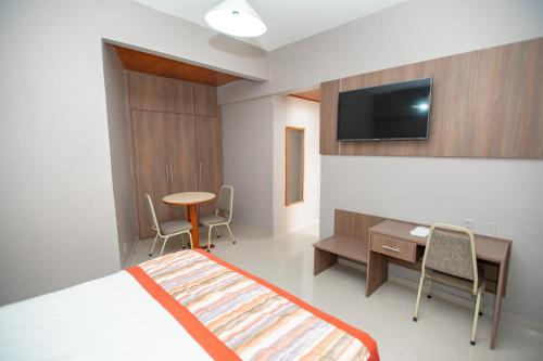 Televisyen dan/atau pusat hiburan di Mato Grosso Palace Hotel