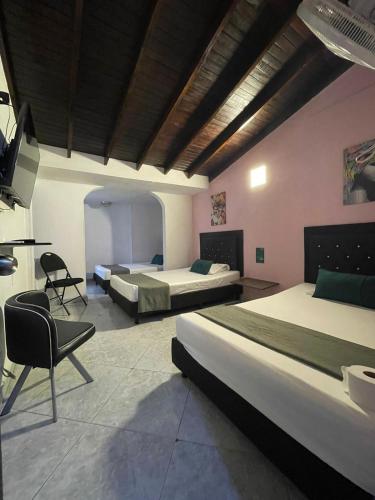 Телевизор и/или развлекательный центр в Hotel boutique san pablo H5