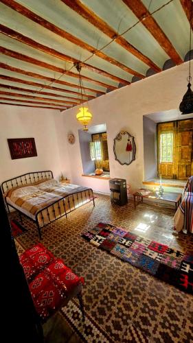 Ruang duduk di Casa de Dona Concha Apartments Ugijar