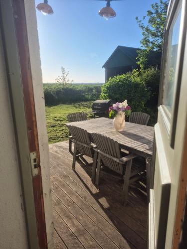Ein Balkon oder eine Terrasse in der Unterkunft Karlsborgsgården