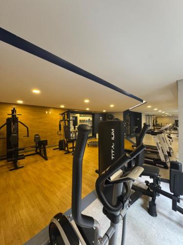Fitness centrum a/nebo fitness zařízení v ubytování Aconchego no coração de SP