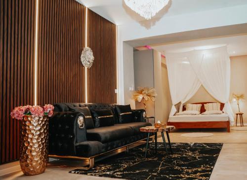 Ruang duduk di Wellness Paradise mit Whirlpool