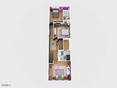 a rendering of a floor plan of a house at Charming 3Bedroom Home in Vibrant Church Hill - Walk to Parks and Dining in Richmond