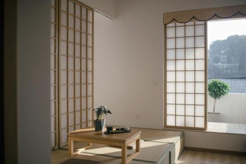 婺源枫树底下民宿 Under The Maple Treeにあるシーティングエリア