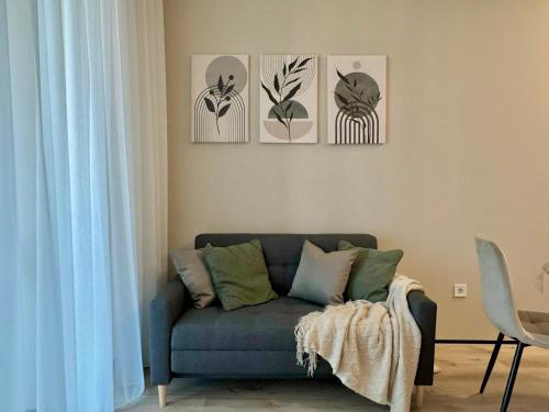 Ruang duduk di A-Six Apartment ЖК Достар