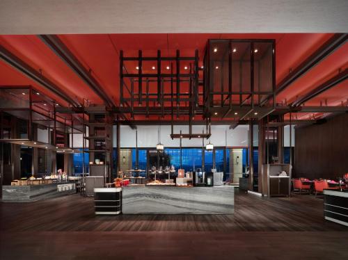 a view of a room with aasteryasteryasteryasteryasteryasteryasteryasteryastery at Song Hotel Chengdu Qingcheng in Dujiangyan