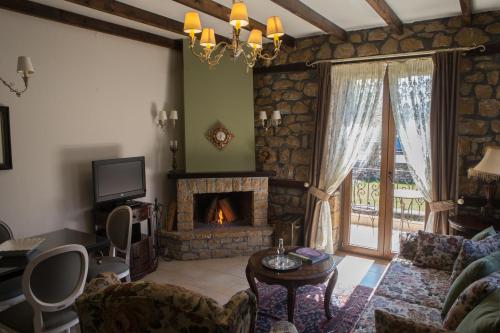 Posezení v ubytování Archontiko Emmanouilidi Suites