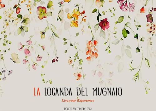 a painting of flowers on a white background at La Locanda del Mugnaio in Roseto Valfortore
