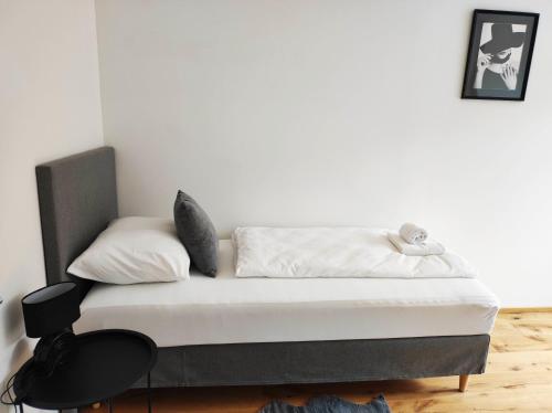Katil atau katil-katil dalam bilik di Exklusives Apartment Wien neben U2 U-Bahn