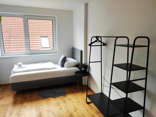 Katil atau katil-katil dalam bilik di Exklusives Apartment Wien neben U2 U-Bahn