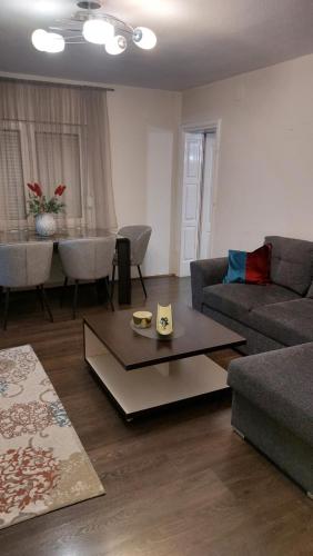a living room with a couch and a table at Gajic & Milini in Banja Luka