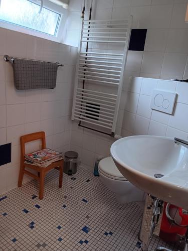 Koupelna v ubytování Kinderfreundliche Wohnung