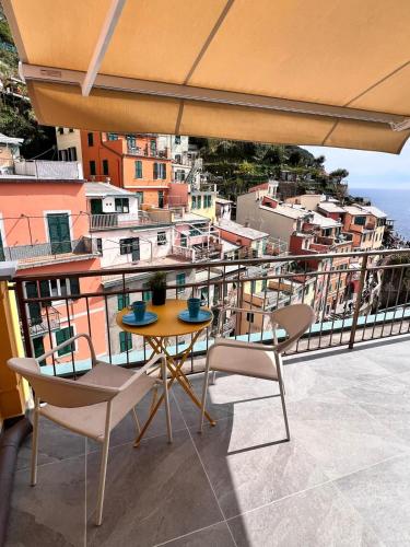 Μπαλκόνι ή βεράντα στο Sea View Affittacamere Riomaggiore