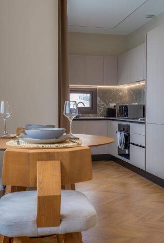 Kuchyň nebo kuchyňský kout v ubytování Pantio Living Residence