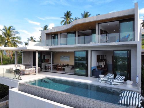 una imagen de una casa con piscina en Villa La Lay, en Ban Tai