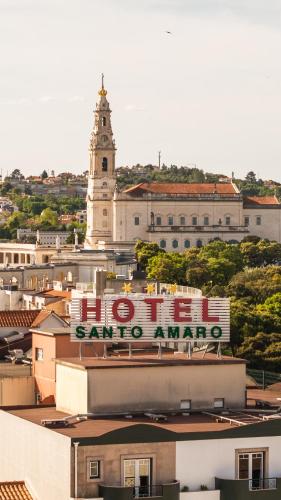 a sign for a san francisco arena in front of a building at Hotel Santo Amaro - SA Hotels in Fátima