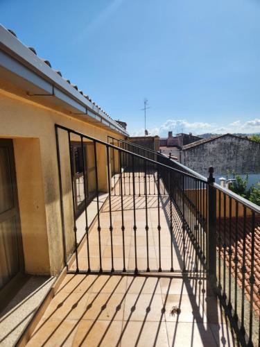 a balcony of a building with a railing at Jayca in Trujillo
