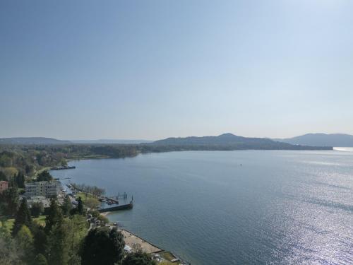 a large body of water with a boat in it at Blue Dream in Ispra