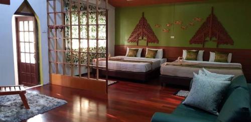 Cama o camas de una habitación en The Park Ayutthaya Resort And Spa