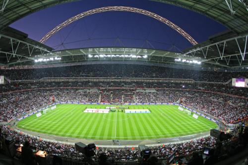 an aerial view of a soccer game in a stadium at Crowne Plaza London Ealing by IHG in London