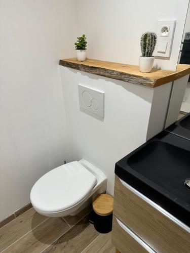 Bilik mandi di Appartement dans villa