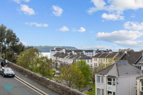 a view of a city with buildings and a street at Smeatons by Pureserviced in Plymouth