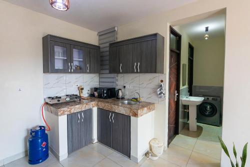 Kuchyň nebo kuchyňský kout v ubytování Maryz Secret Haven - cozy single bedroom self contained Condo