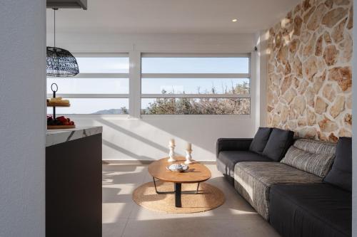Χώρος καθιστικού στο Ammolofos Luxury Apartment & suites