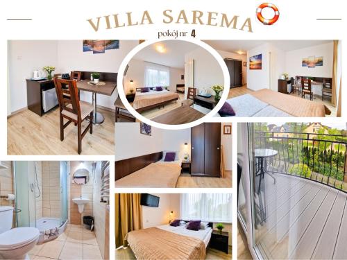 a collage of photos of a villa sarina at Villa Sarema in Chłopy