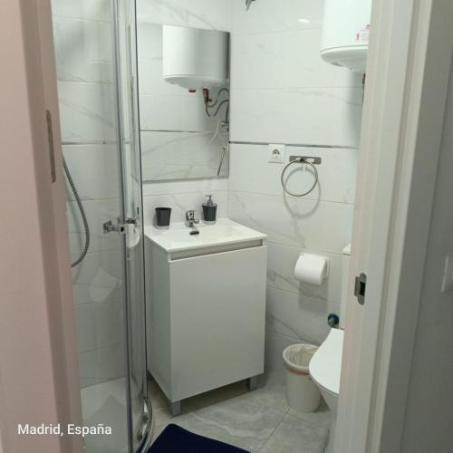 Koupelna v ubytování Hospedaje La Campana