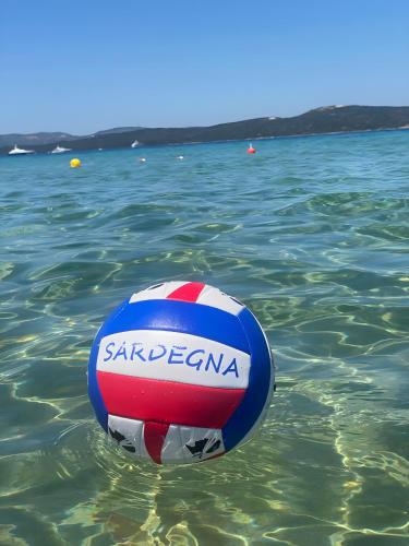 a soccer ball in the water in the ocean at Appartamento Palau Alba in Palau