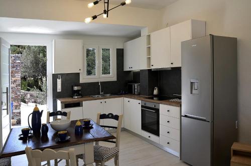 Kuchyň nebo kuchyňský kout v ubytování Theasis Sifnos Apartments